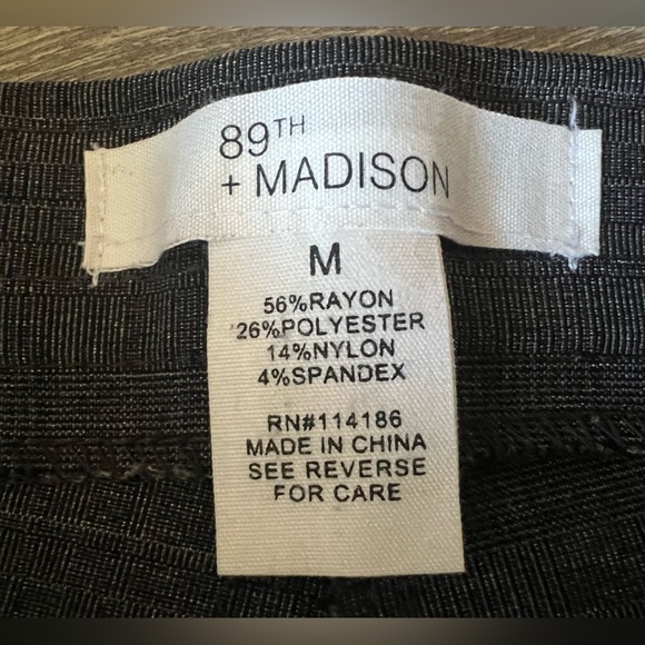 89th & Madison Comfort Stretch Braid Detail Trousers in Patterned Grey. Size 6 - Picture 6 of 9